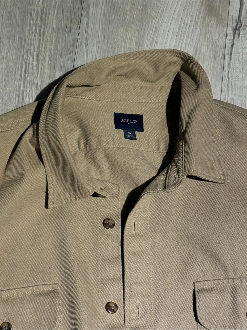 J. Crew Factory Tan Lightweight Shirt Jacket